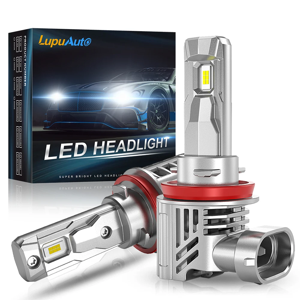 

2Pcs Lupuauto H7 H4 Led Bulbs Headlights Car Fog Light Canbush11 H8 H9 9005 9006 Wireless Led Headlight 30000Lm 100W White Lamp
