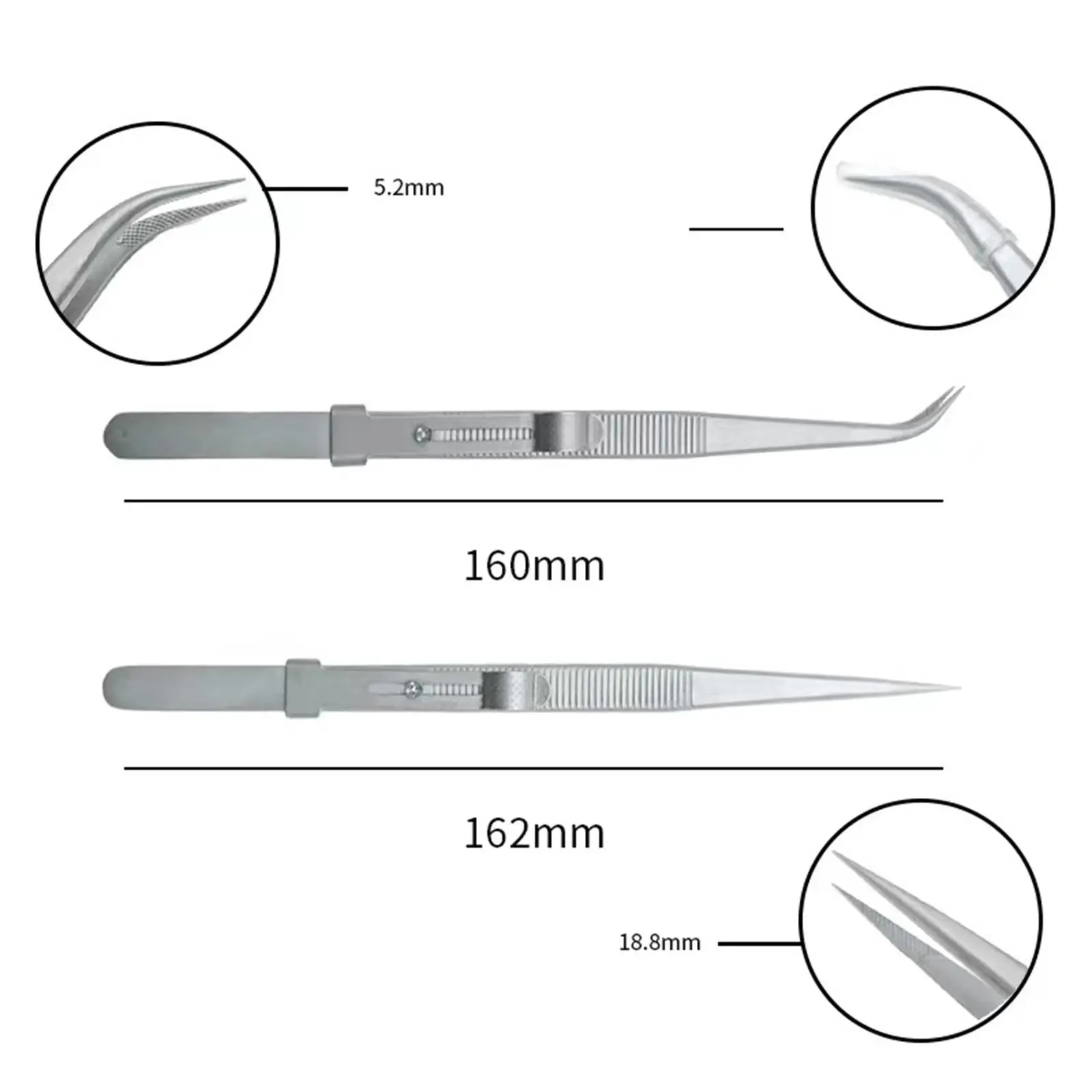 3Pcs Stainless Steel Tweezers Jewelers Tools Beads Gems Prong Precision Tweezers Jewelry Tweezers for Industrial Electronics