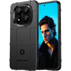 Enhanced Shockproof Armor Matte Case with Raised Lens Protection - Slim & Durable Phone Cover for Redmi Note 14 5G (Global) (Black)