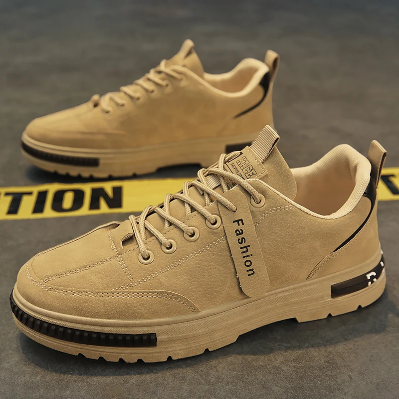 Chekich Calzado para hombre Zapatos casuales Color caqui Cordones