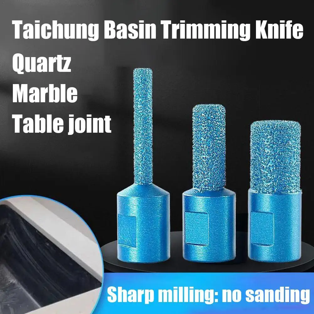 

Bench Basin Milling Cutter 5/10/15mm Angle Grinder Trimming Head Slotting Tool Quartz Stone Trimming Edges Cleaning Polishing