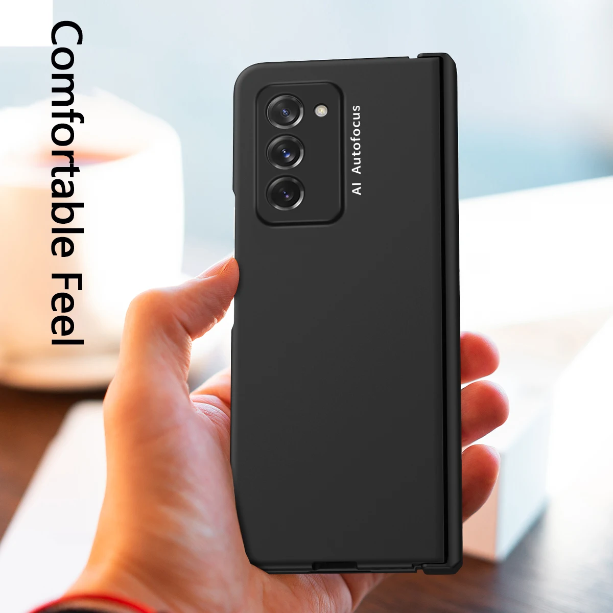 Full Protection Case with Front Screen Glass Film Cover, Funda for Samsung Galaxy Z Fold 5, 4, 3, 2 Hinge