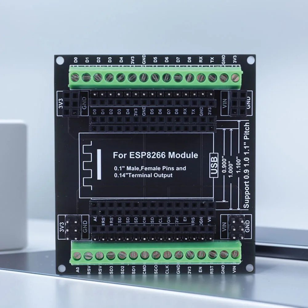 ESP8266 확장 보드 모듈, 3.5mm/0.14 터미널 GPIO 확장 보드, ESP8266 개발 보드용 30 핀 GPIO 1 Into 3