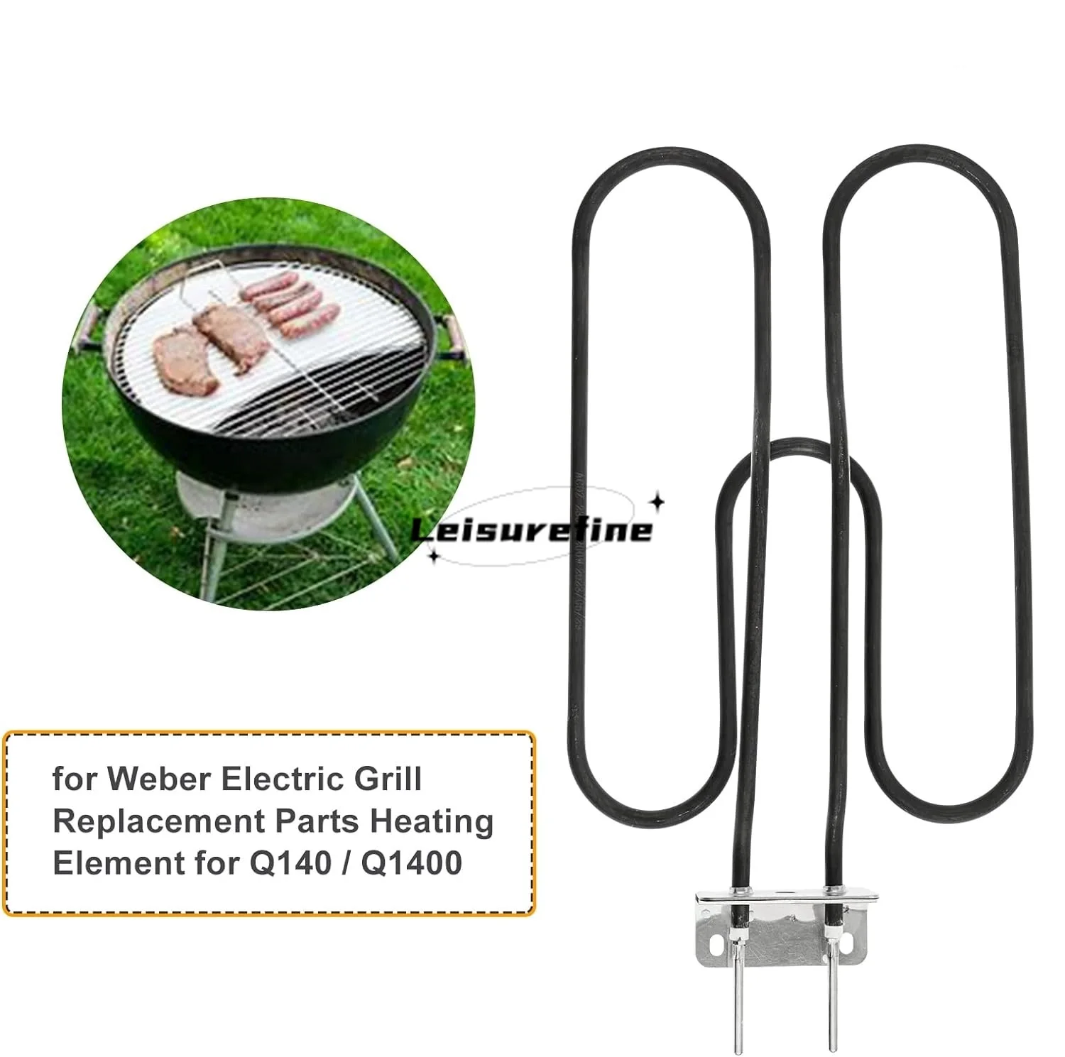 1pc Heating Element fit for Weber Q240 Q2400 Replace 70127 55020001 Stainless Steel Alloy 120V Easy Install American Standard