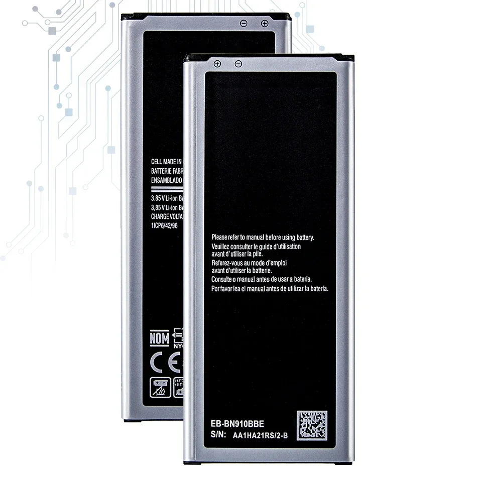 

Battery EB-BN910BBE Replacement For Samsung Galaxy Note 4 Note4 N910 N910H N910A N910C N910FQ N910X 3220mAh EB BN910BBE Battery