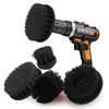 2/3.5/4/5'' Black Disc Drill Brush Attachment Power Hard Bristle Scrubber for Polisher Bathroom Cleaning Kit with Extender 1