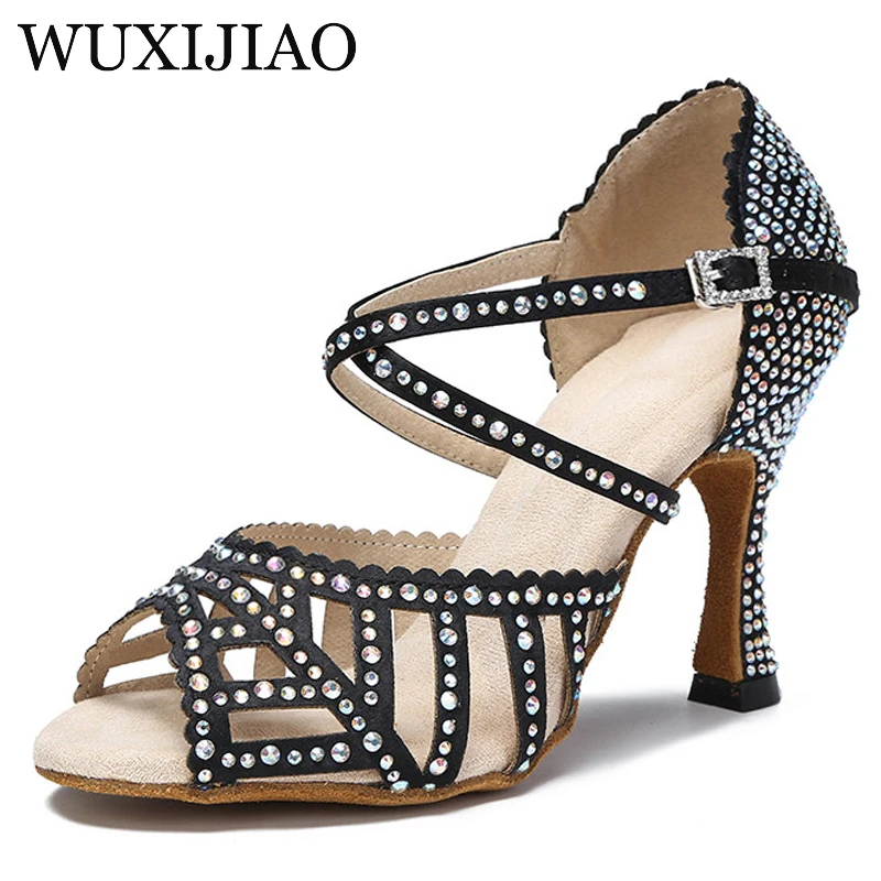 

WUXIJIAO New Fashion Dance Shoes For Women Ballroom Latin Dance Shoes Girls Jazz Salsa Tango Shoes Women's White Wedding Shoes