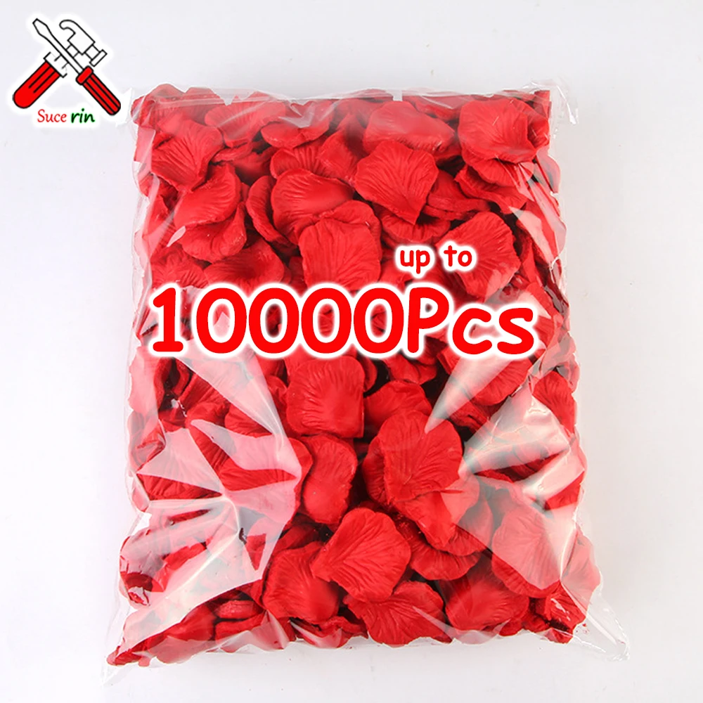Artificial Dried Flower Silk Rose Petals Leaves for Party Birthday Event Wedding 10000-100Pcs artificial rose petals