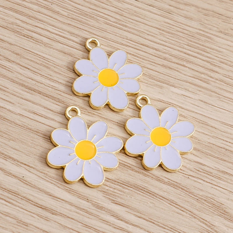 Tusember 10 Stück niedliche Pflanzen- und Frühlingsblumen-Anhänger für Ohrringe, Halsketten, Armbänder, Anhänger, DIY-Schmuckherstellungszubehör – Detail 4