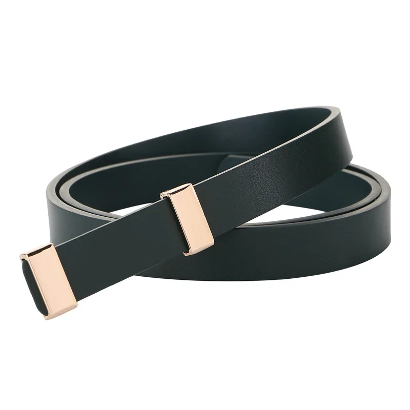 Women\'s Fashion Elegant Skinny Slim Genuine Leather Belts Waistband Thin 3551 7055 Women main image 4