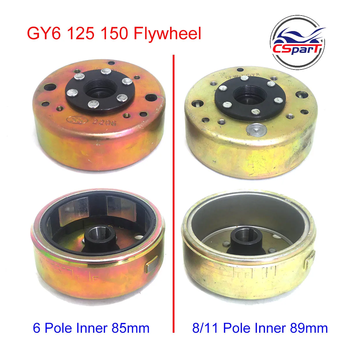 Rotor Flywheel GY6 125CC 150CC Taotao SunL Kazuma Dirt Pit Bike ATV Quad Scooter Part