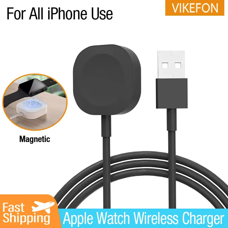 애플 워치용 휴대용 무선 충전 케이블, 마그네틱 충전기, iWatch 시리즈 울트라, 8, 7, 6, SE, SE2, 5, 4, 3, 2/1 용