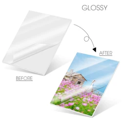 Matte Clear Waterproof Self - Adhesive Laminating Sheets (10 - Pack) (Glossy Clear)