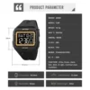 SKMEI 2186  Alarm reloj hombre Countdown Sport Watches Mens 5Bar Waterproof Back Light Stopwatch Digital Wristwatch For Male 6