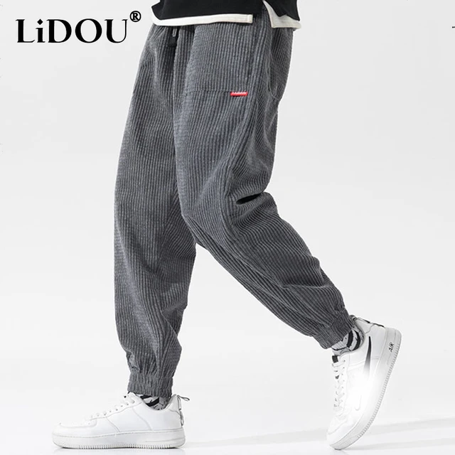 Pantalon homme en coton à la mode décontracté pantalon sarouel homme  pantalon ample pantalon streetwear homme : : Mode