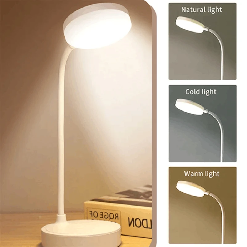 Lampada Scrivania LED Dimmerabile Con Ricarica Wireless, Portapenne E Caricatore Type-C, Per Ufficio E Camera