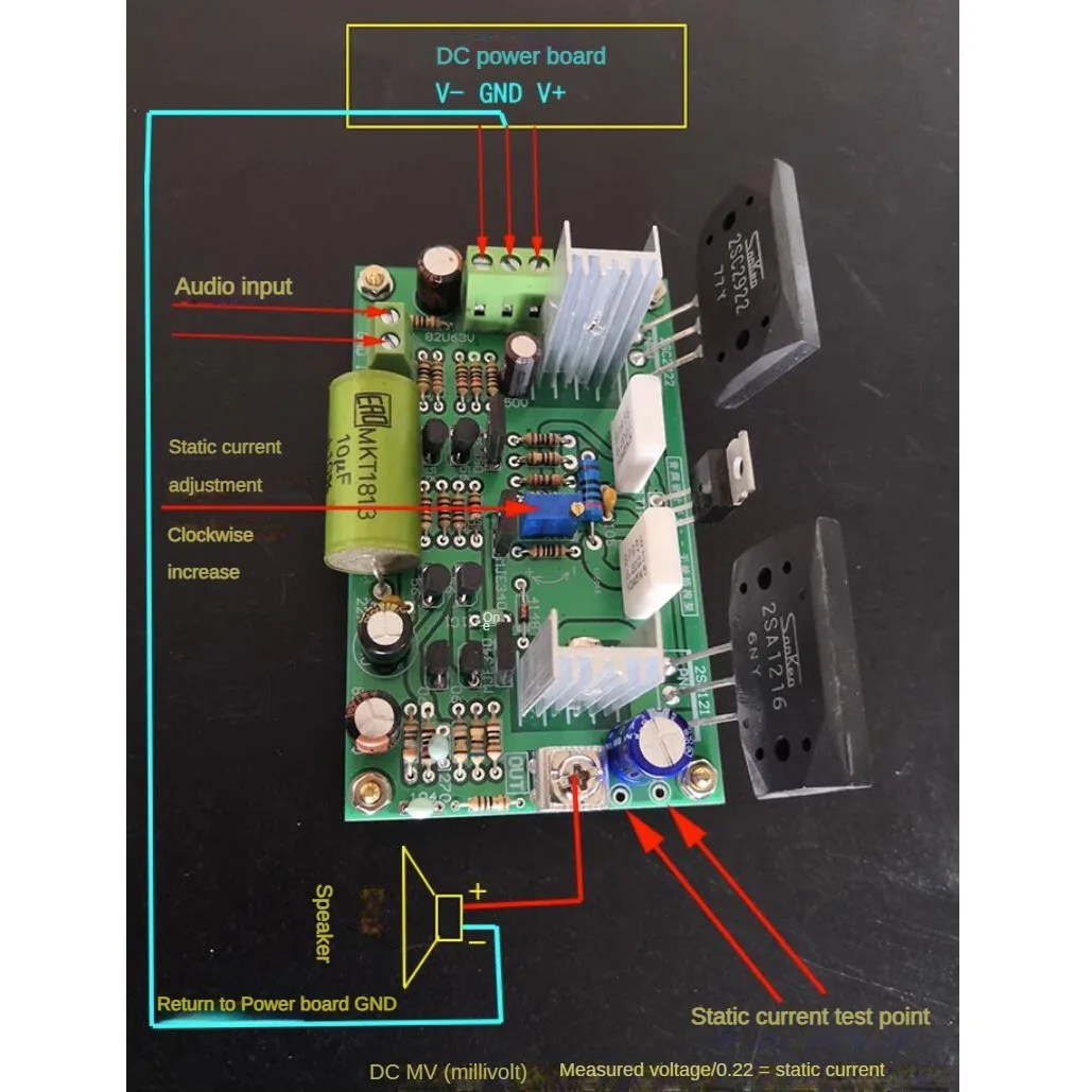 Sanken-placa do Amplificador de Potência Hifi 2sc2922 2sa1216 200w Dc24v50v - Image 2
