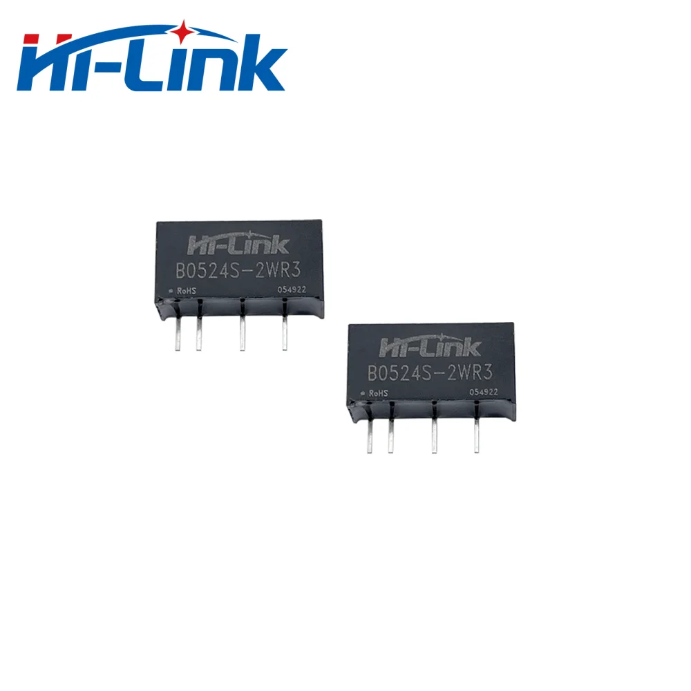 Hilink 2pcs/Lot B0524S-1WR3 5V to 24V 42mA 1W DC DC Isolated Power Supply Module High efficiency Low Ripple Household