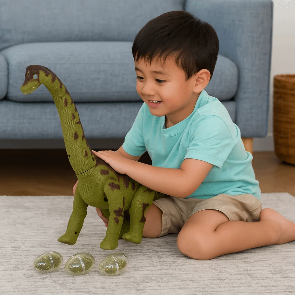 Plastic Will Lay Eggs Dinosaurs Simulation Projection Electric Dinosaur Collection Craft Decor Crawling Long-necked