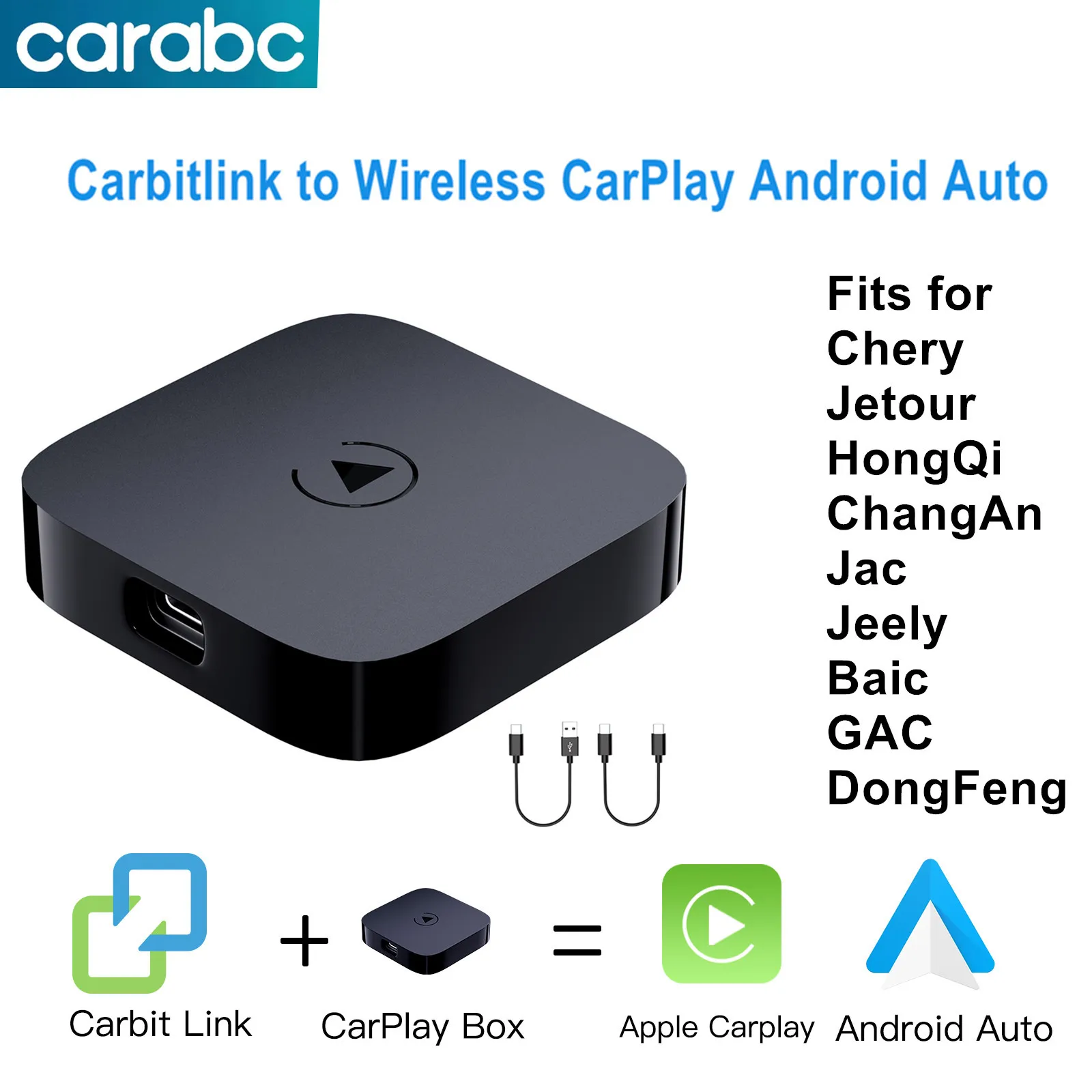 CARABC Carbitlink Wireless CarPlay Box Android Auto Easy Connect