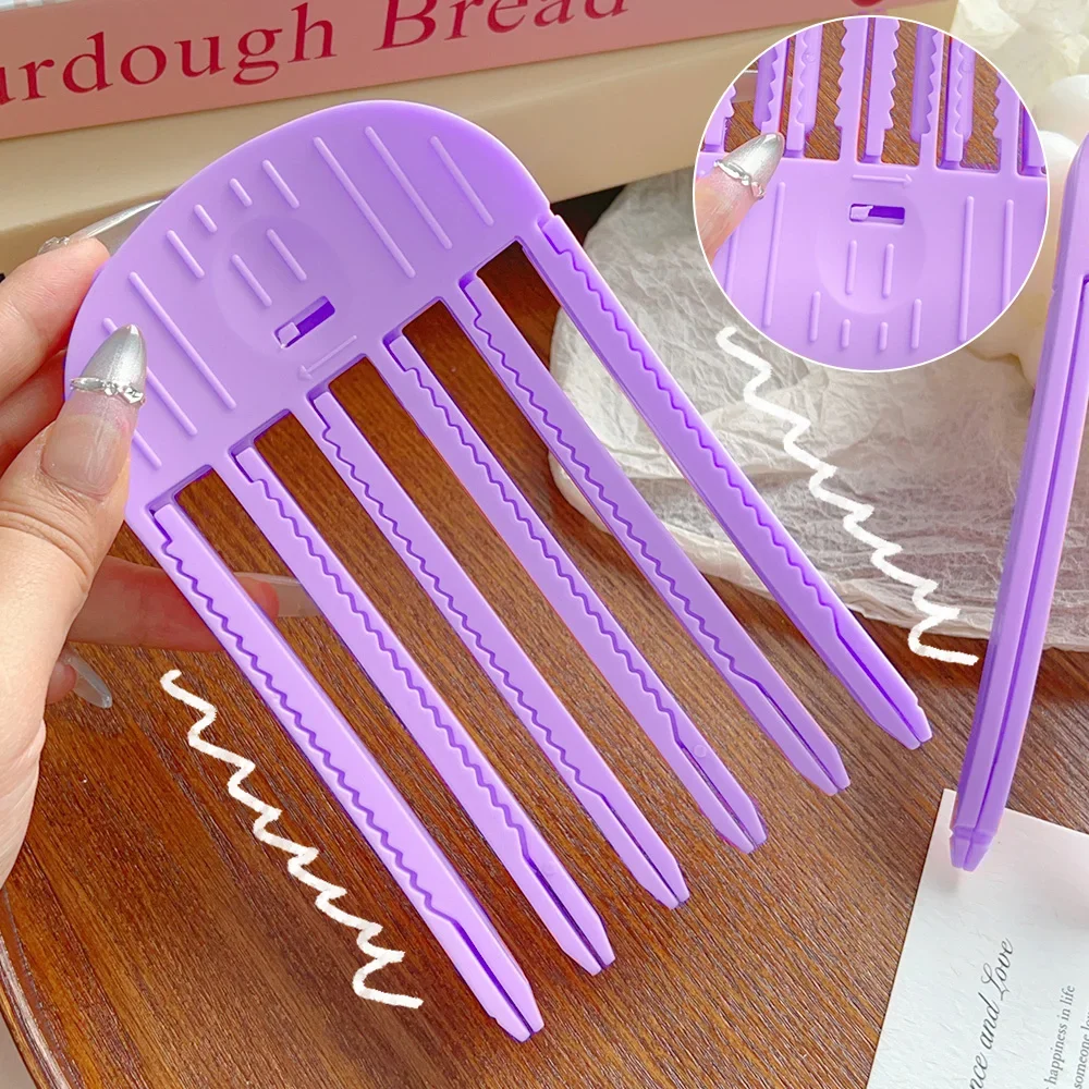 Fluffy Hair Roots Clips Comb 3/6Teeth Lazy Hair Top Styling Curling Barrel Portable Korean Hairs Clip Volume Wind Sculpting Comb