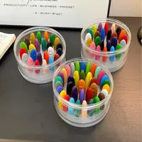 12/24/36 Colors Children Do Not Dirty Hands Plastic Crayon Set Creative Painting Tools Peanut Shaped Washable Erasable 1