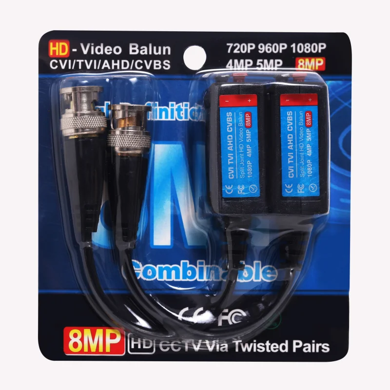 5MP/8MP HD CCTV via Twisted Pairs Video Balun 2