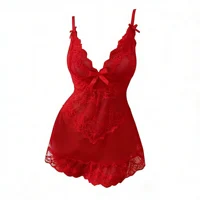 Robe nuisette en dentelle pour femmes, sous-vêtements érotiques, soutien-gorge ouvert, pyjama transparent en maille, Costumes Sexy, body, tenue porno exotique 1