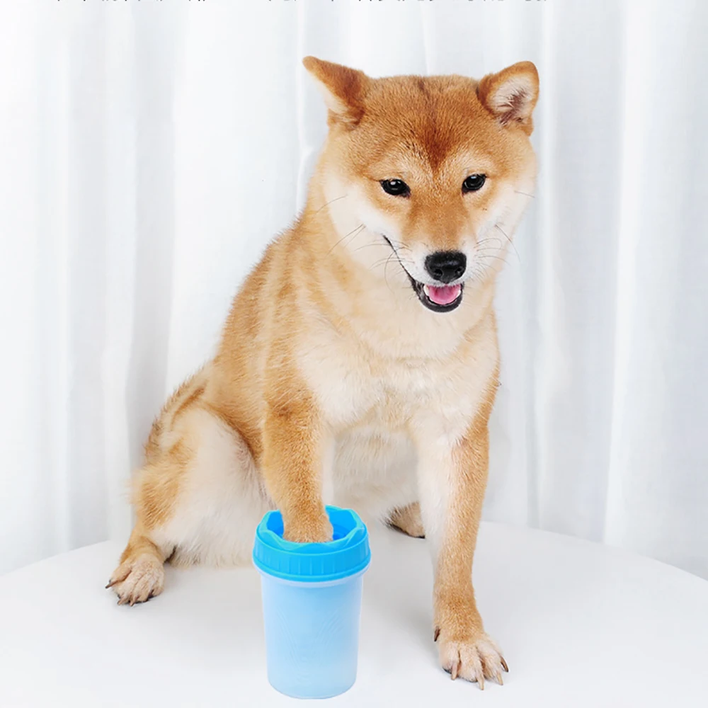 Pet Cleaning Cup Soft Silicone Comb Portable Pet Foot Cup Claw Cleaning Brush Fast Dirty Cat Claw Bucket