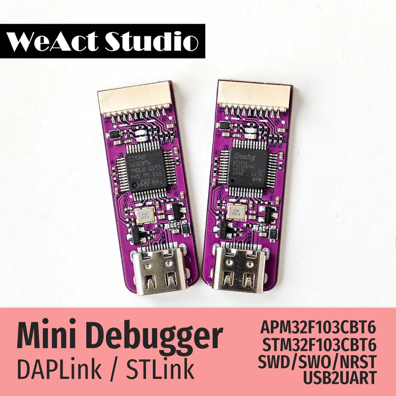 WeAct Mini Debugger DAPLink STLink V2.1 SWD SWO USB To Uart Module