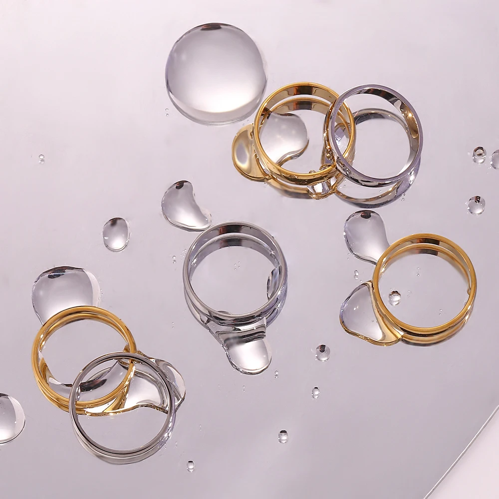 E.B.belle не потускнеет 2 мм 4 мм 6 мм нержавеющая сталь 18K Позолоченное серебряное кольцо на костяшки для женщин минималистичные кольца для женщин