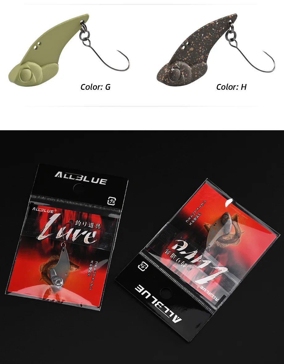 ALLBLUE 2g 3g KUROBALL Leiterplatten-VIB-Angelköder Lipless Crankbait Sinkender Wobbler für Bachgebiete Forellen-Kunstköder – Detail 8