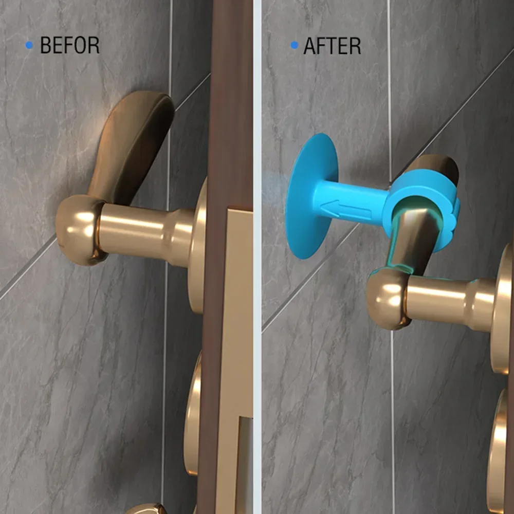 Silicone Anti-Collision Door Stopper Suction Cup Type Door Handle Cover Silence Protection Pad Wall Protection Doorknob Bumper door knob covers door handle covers