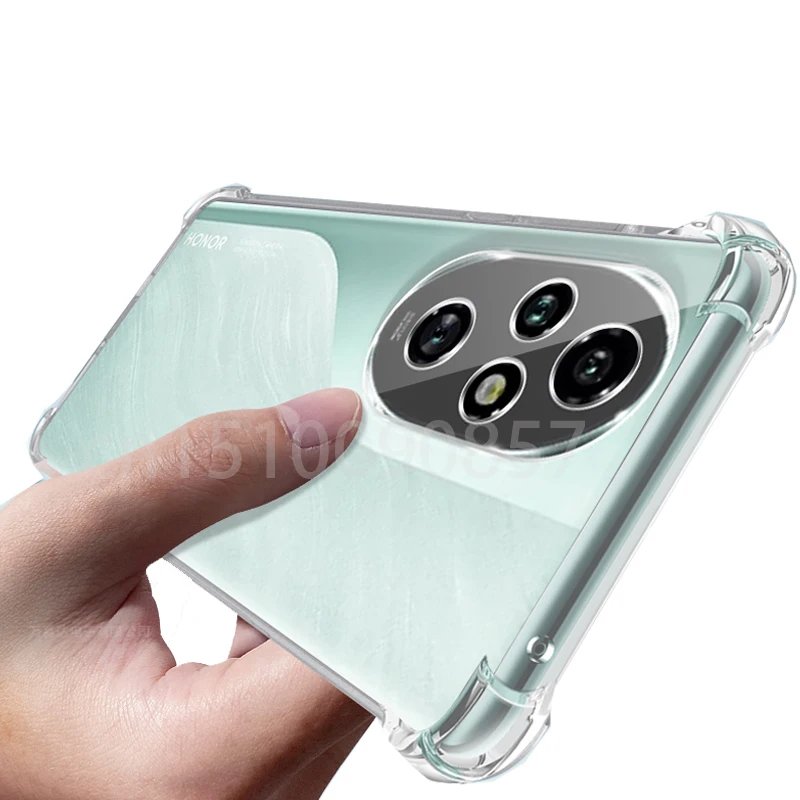 Усиленный Мягкий Прозрачный ударопрочный чехол из ТПУ для Honor 200Pro Couqe Funda