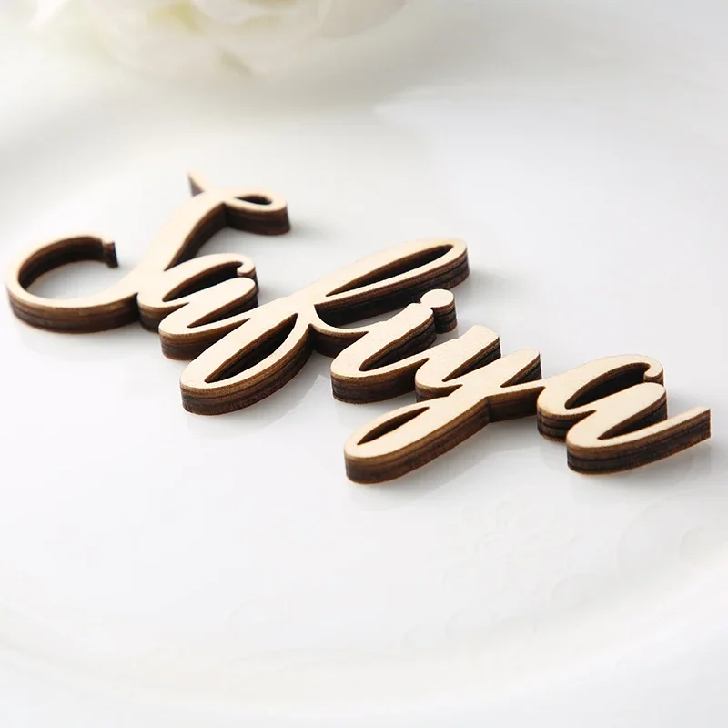 New party decoration wedding Place Cards Personalized wood Names Place name settings Guest name tags Wedding table decora