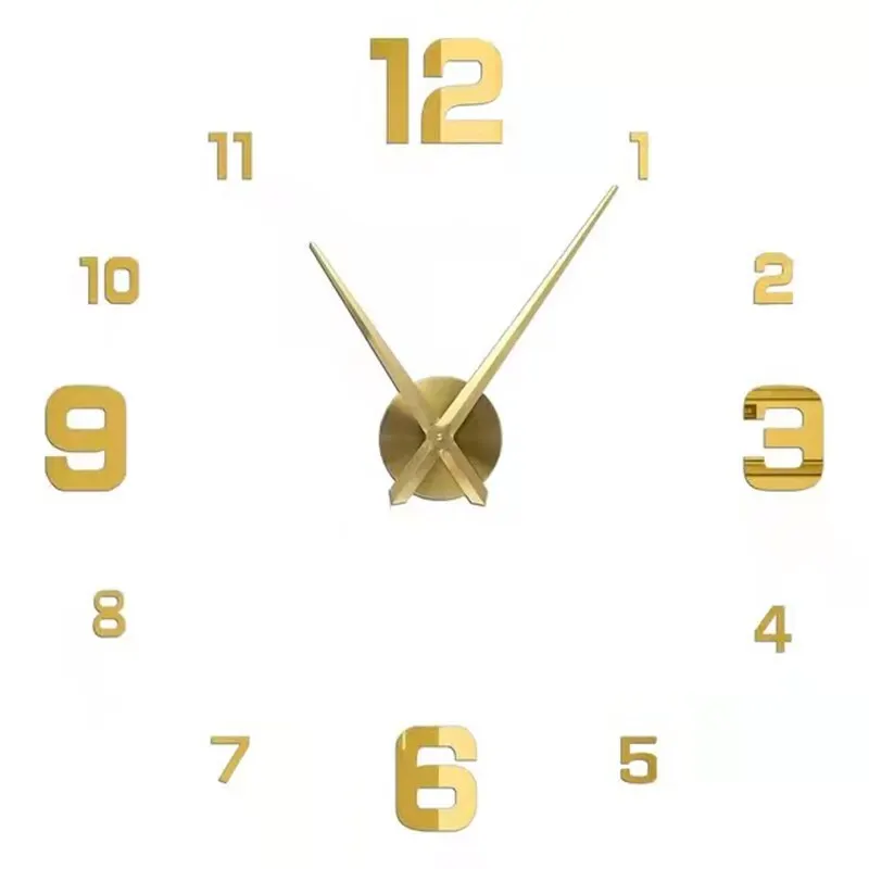 Gold acrylic wall clock design 063