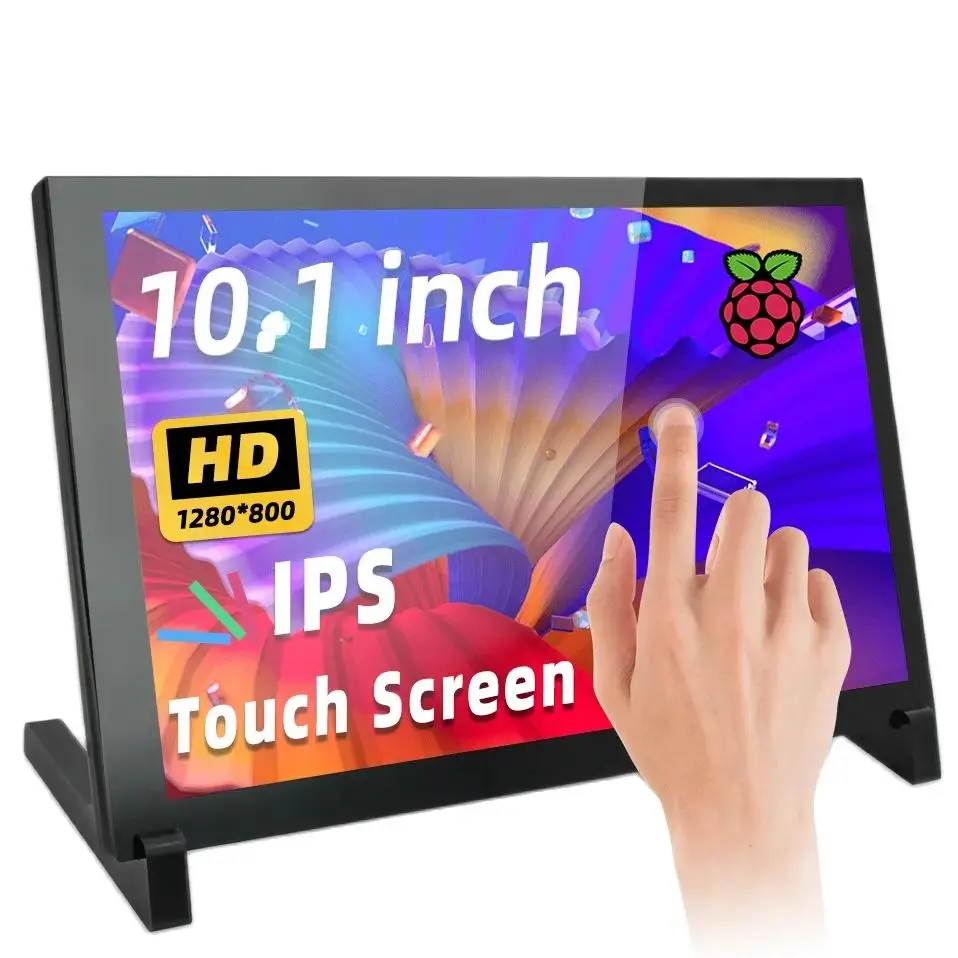 Фото IPistBit 10,1 дюймовый емкостный сенсорный портативный монитор 1280X80 0 IPS дисплей для Raspberry Pi Win 8/10 ЖК-дисплей со Чехол №1