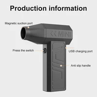 Mini ventilateur 90000 tr/min, souffleur d'air électrique, plumeau de Camping en plein Air 41 m/s, plumeau puissant, outils de nettoyage de voiture portables 6