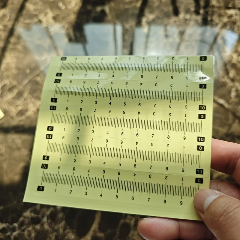 10-piece Self-adhesive Ruler Set Measuring Tool For Office Study Sewing