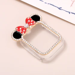 Stylish Rhinestone Cartoon Animal Watch Case for Women - Fashionable Protective Cover for Apple Watch (Golden)