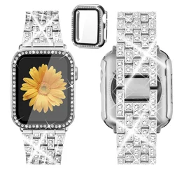 Elegant Diamond - Encrusted Watch Band with Protective Cover & Screen Protector - 40mm series 654 Se (Silver 01)