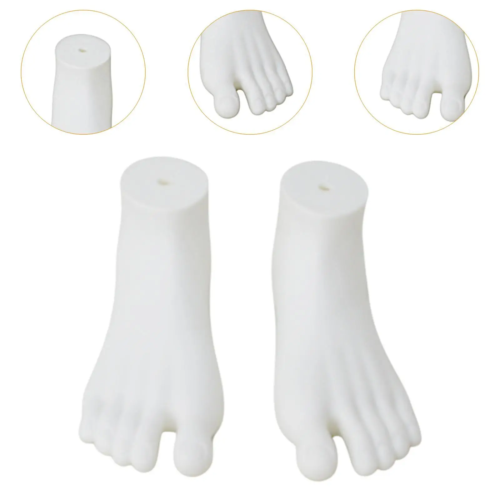 2x Mannequin Foot Display Model Lifesize Malls Toe Rings Chain Arts Drawing Shop