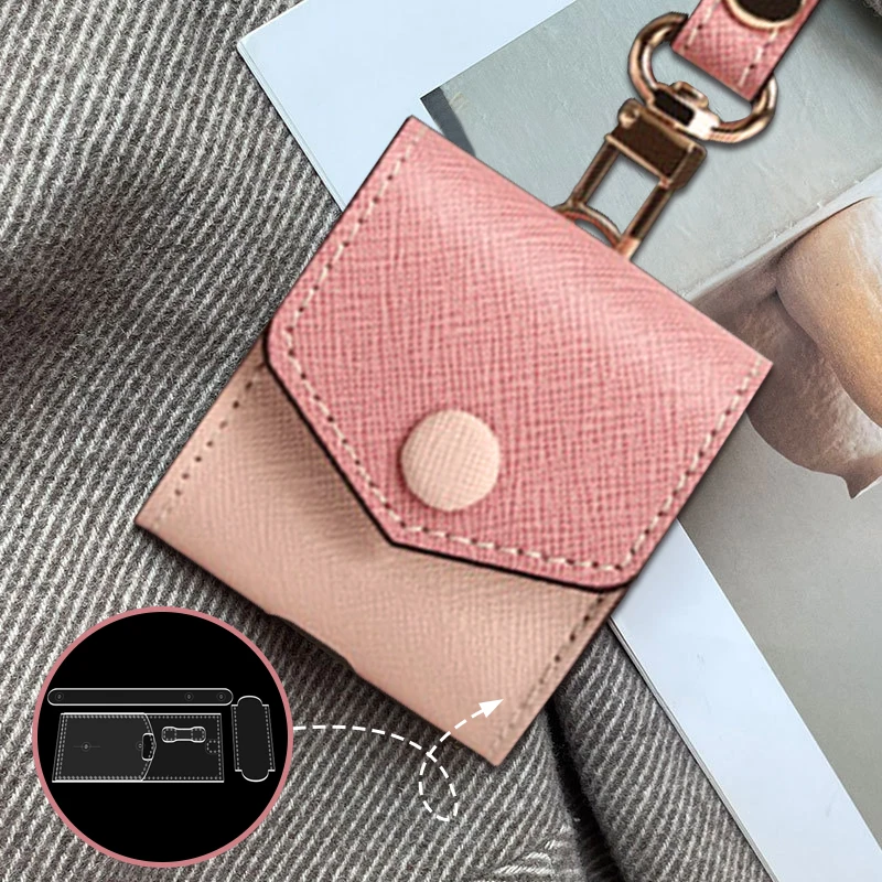 NUBECOM 5PCS Handmade Leather Acrylic Stencils DIY Wallet Making Templates Headphone Organizer Mold Leather Craft Supplies