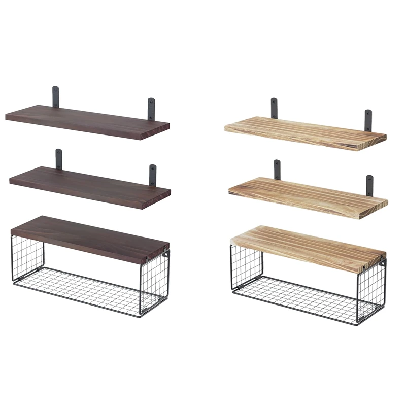 

Полки над унитазом для ванной, плавающие настенные полки для ванной комнаты с проволочной корзиной, полка для украшения стен