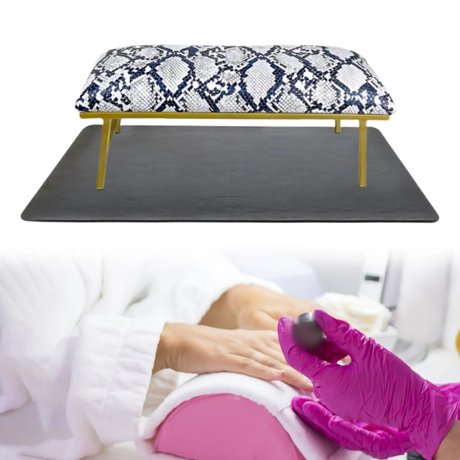 Nail Hand Pillow and Mat Set Non Slip Accessories Table Nail Art Cushion Mat Set Nail Arm Rest Cushion Comfortable for Home Nail