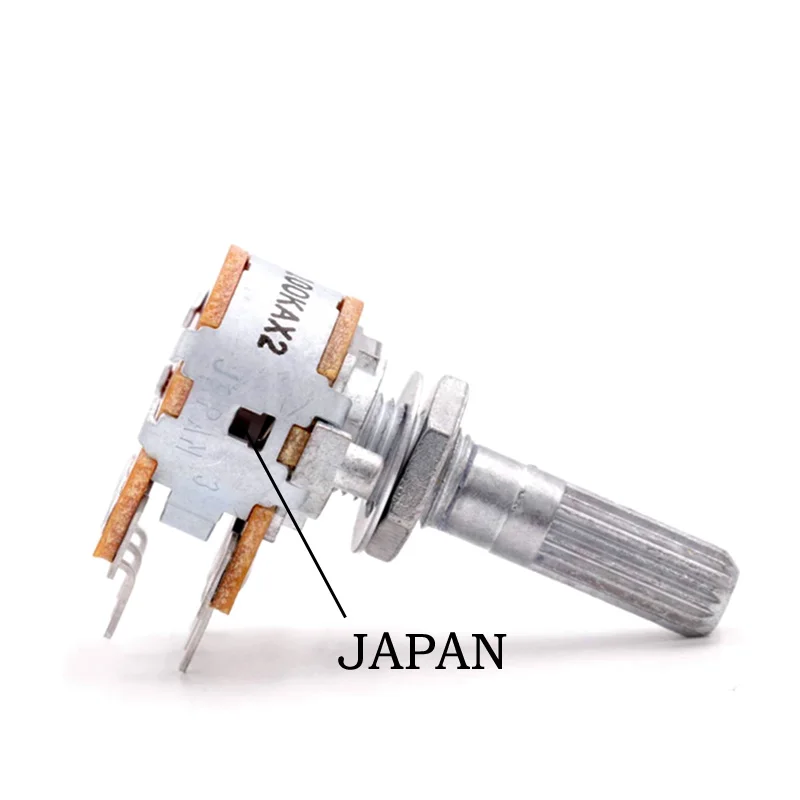 ALPS RK16 50KA 100KA Stereo LOG Attentuator Potentiometer for Vintage Audio Amplifier CD Turntable Volume DAC flower shaft 25mm multiturn potentiometer linear potentiometer rotary potentiometer potentiometer kit trimmer potentiometer adjustable resistor potentiometer knobs electronic components