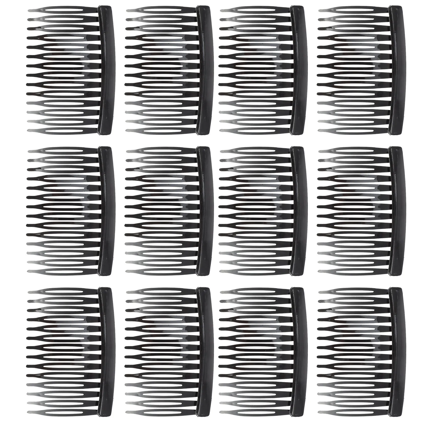 50Pcs 플라스틱 헤어 사이드 빗 두꺼운 직모 곱슬머리용 심플한 디자인 헤어핀..