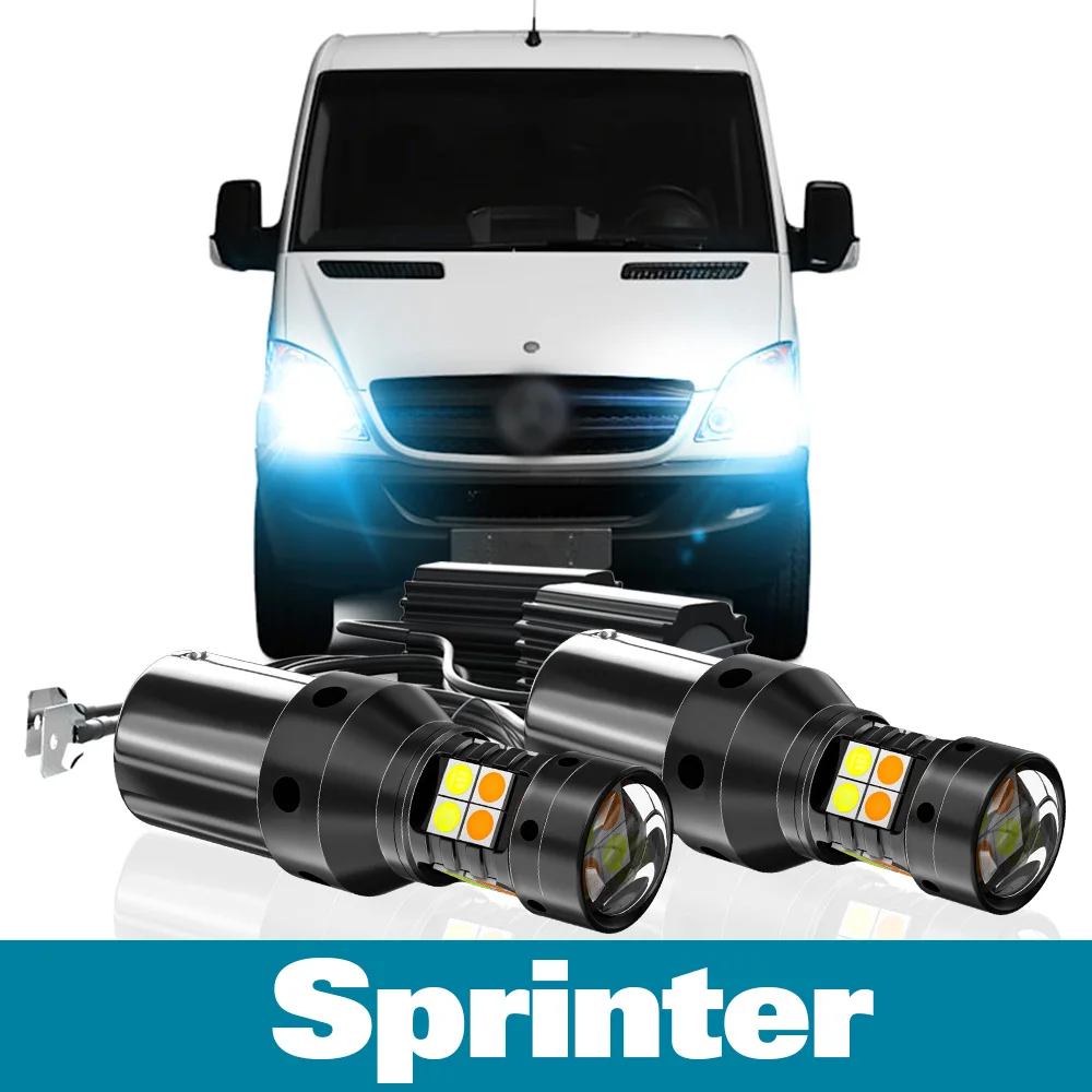 

2x LED Dual Mode Turn Signal+Daytime Running Light DRL For Mercedes Sprinter B901 B902 B906 B907 B910 B903 B904 B905 Accessories