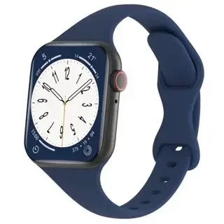 רצועת סיליקון דקה עבור Apple Watch 40mm 44mm 45mm 41mm 38mm 42mm רצועת צבע מוצקה לשעון IWatch Series 1 2 3 4 5 6 SE 7