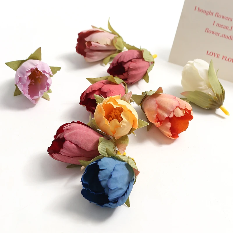 10/20pcs künstliche Blumen Köpfe Seide gefälschte Blumen für Hochzeits dekorationen Wohnkultur DIY Kranz Handwerk Girlande Geschenk zubehör – Detail 7
